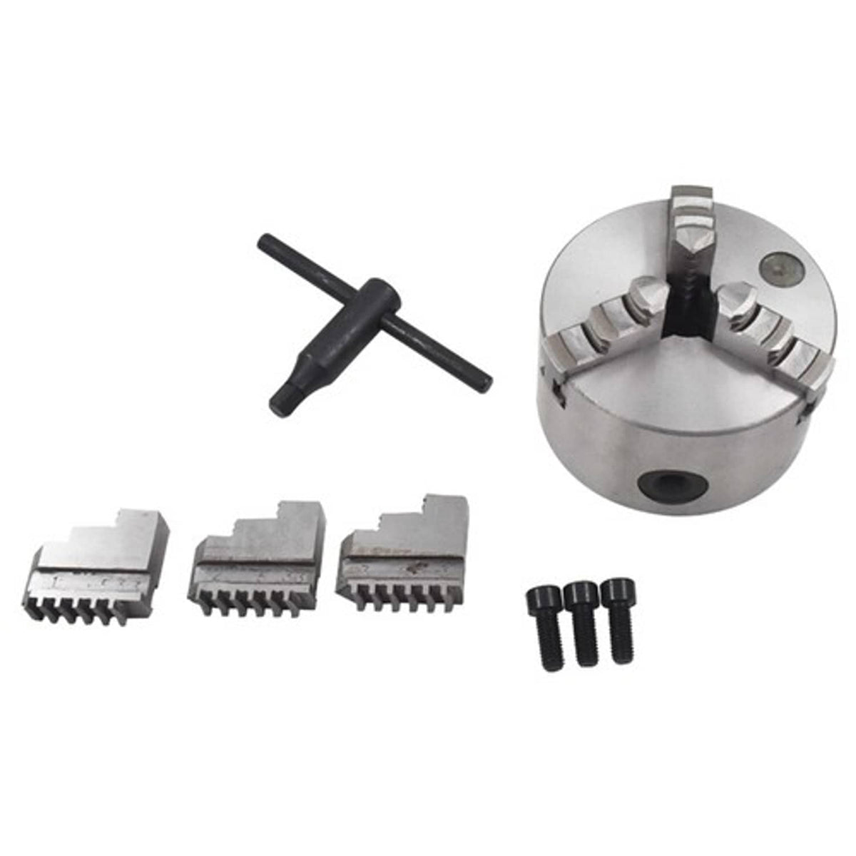 Solid Spare For CNC Drilling Milling Machine4 3 Jaw K11-100 Self Centering Lathe Chuck
