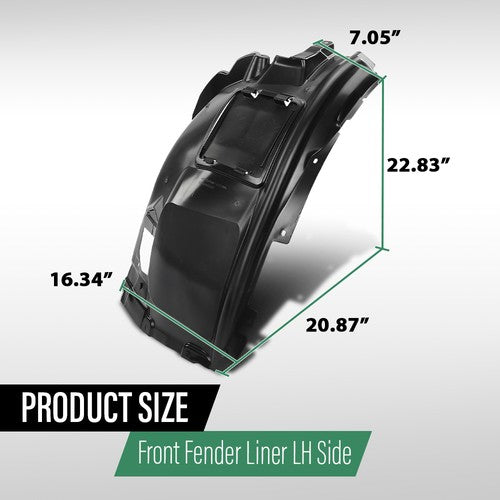 Solid Spare Front Fender Liner Inner Splash Shield Fit For 2018-2024 BMW X4 X3 Left Side