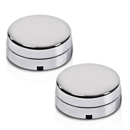 Solid Spare Fit For 2003-2017 Dodge Ram 3500 1-Ton Dually Rear Wheel Hub Center Caps Silver