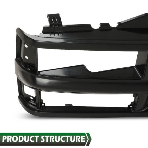 Solid Spare Front Grille Fit For 1994-1998 Chevy C/K 1500 2500 3500 Composite Pickup Truck