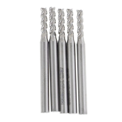 Solid Spare 5 PCS 3/32" 4 Flute 1-1/2" Overall Length 3/8" LOC Carbide End Mill
