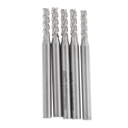Solid Spare 5 PCS 3/32" 4 Flute 1-1/2" Overall Length 3/8" LOC Carbide End Mill