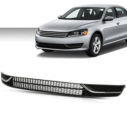 Solid Spare Fit For 2012-2015 VW Passat Front Bumper Lower Grille Grill Fog Light Cover