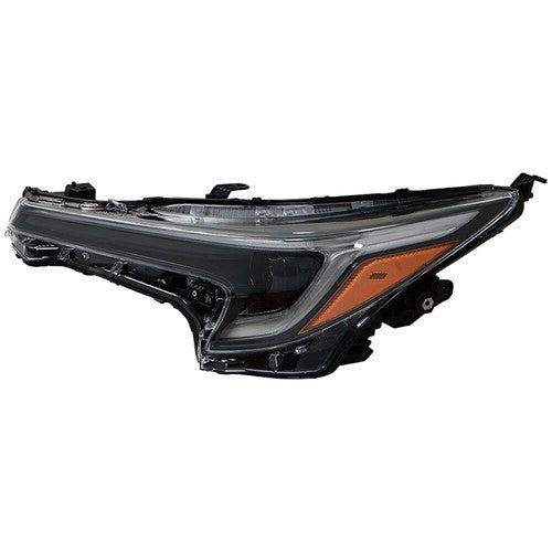 Solid Spare For Toyota Corolla 2023 LH/Driver Side Black Headlight Headlamp Clear Lens LED