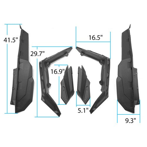 Solid Spare Extended Fender Flares Kit For Can Am Maverick X3/MAX Turbo R RR 2017-2025 2019