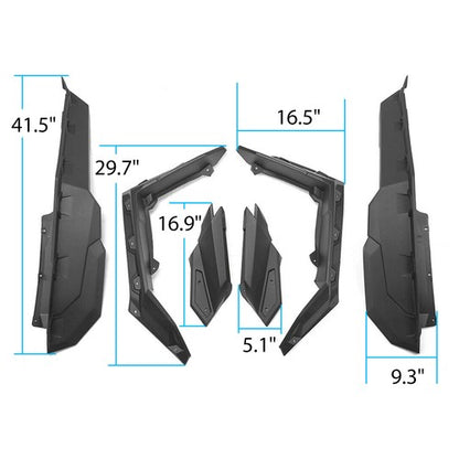 Solid Spare Extended Fender Flares Kit For Can Am Maverick X3/MAX Turbo R RR 2017-2025 2019