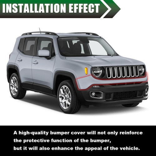 Solid Spare Fit For 2015-2018 Jeep Renegade Bumper Cover Front Upper CH1014122 5UX70TZZAA
