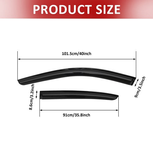 4PCS FIT 2008-2012 Honda Accord  Window Vent Visor Sun Rain Guard Gloss Black