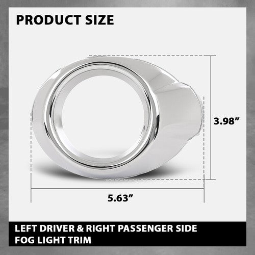 Solid Spare Front Bumper Fog Light Bezel Lamp Trim Left+Right Fit For 2012-2014 Ford Focus