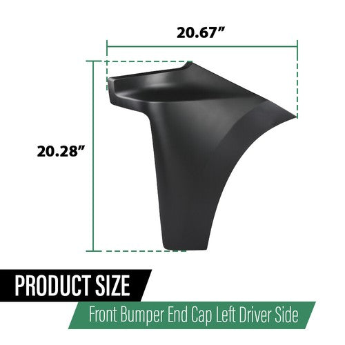 Solid Spare For 2019-2022 Chevy Silverado 1500 Front Bumper End Cap Extension Trim LH
