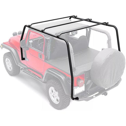 Solid Spare Roof Rack For Jeep Wrangler TJ Rubicon 97-2006 Textured Black Replace For 76713