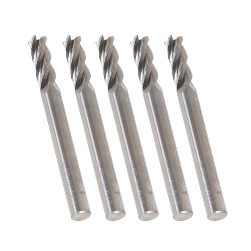 Solid Spare 5 PCS 1/4" 4 Flute Carbide End Mill 3/4" Length Cut 2-1/2" Full Length