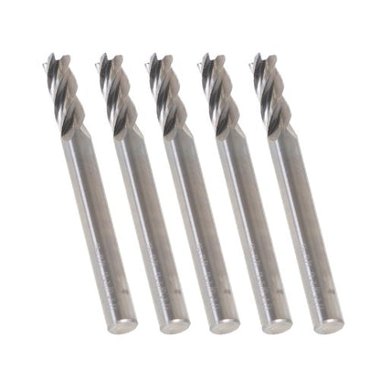 Solid Spare 5 PCS 1/4" 4 Flute Carbide End Mill 3/4" Length Cut 2-1/2" Full Length