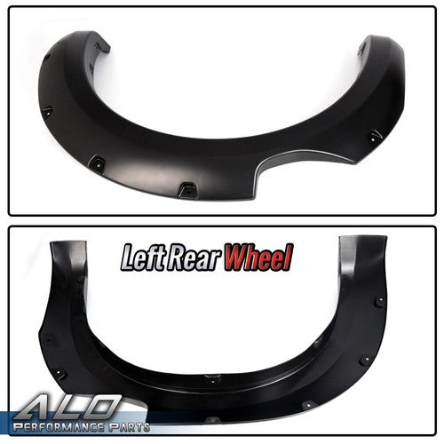 Solid Spare FIT FOR 11-18 FORD RANGER T6 POCKET STYLE FENDER FLARES SMOOTH BLACK 6Pcs