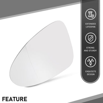 Solid Spare Left Side Mirror Glass Heated w/ Backing Plate Fit For 2015-2025 Porsche Macan