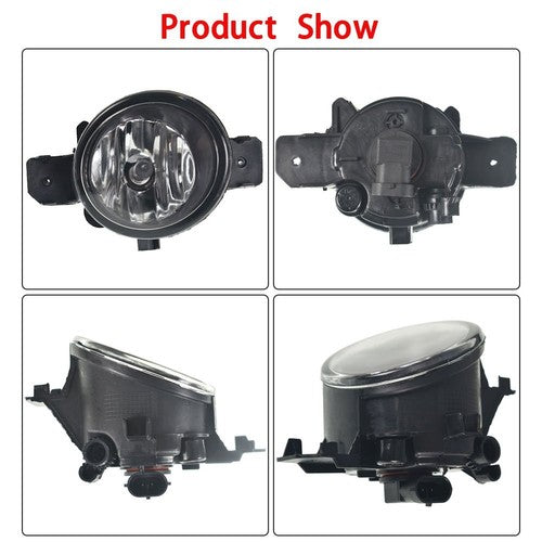 Solid Spare For Nissan Altima 2013-2015 4Dr Fog Lights Clear Lens Black Bezel Bumper Lamp