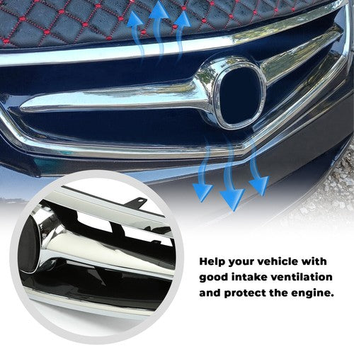 Solid Spare Fit New 2006 2007 2008 Acura TSX Front Grill Grille w/Chrome Molding 4-Door 4DR