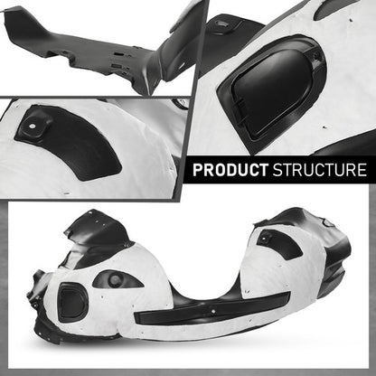 Solid Spare Front Fender Liner Splash Shield Left+Right Fit For 2016-2019 Ford Explorer