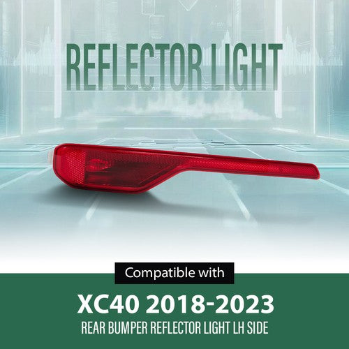 Solid Spare Fit For 18-22 Volvo XC40 Rear Bumper Reflector Light Without bulb Left Side LH