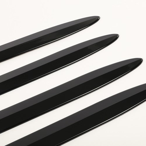 Solid Spare 4pcs Body Side Molding Trim Black Fit For 19-22 Chevy Silverado 1500 Crew Cab