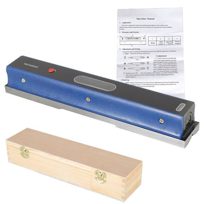 Solid Spare 12'' Master Precision Level in Fitted Box For Machinist Tool 300mm 0.0002''/10''
