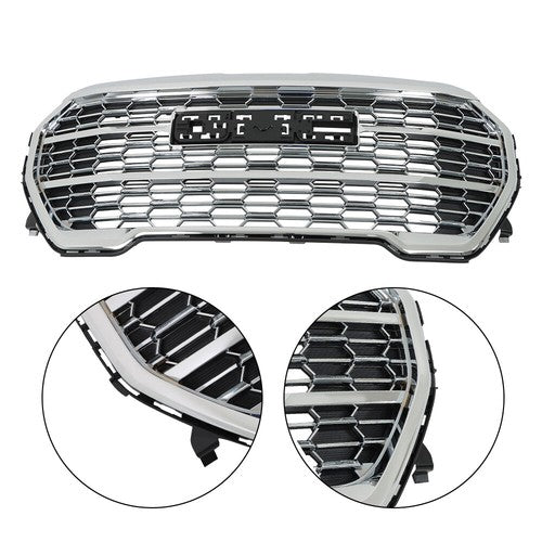 Solid Spare Front Bumper Grille Chrome Without Camera Hole Compatible For GMC Terrain 22-23