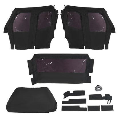Solid Spare Soft Doors Cab Enclosure For Kawasaki Mule PRO FXT DXT 15-24 Roof & Rear Window