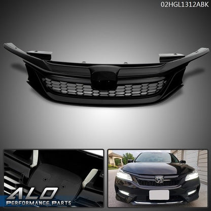 Solid Spare Front Bumper Upper Hood Grill Fit For 16-17 Honda Accord Sedan Sport Style