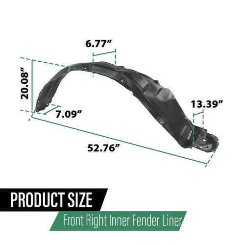 Solid Spare Fit For 13-18 Toyota RAV4 Front Right Side Fender Liner Splash Shield TO1249171