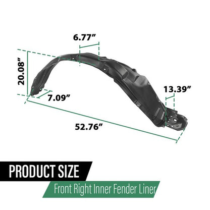 Solid Spare Fit For 13-18 Toyota RAV4 Front Right Side Fender Liner Splash Shield TO1249171