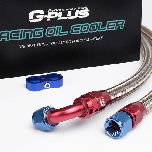 Solid Spare Universal 13 Row Transmission Engine Oil Cooler Sliver + Filter Adapter