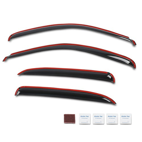 Solid Spare Rain Guards Window Visors Fit For 00-06 Chevy Tahoe/GMC Yukon/Cadillac Escalade