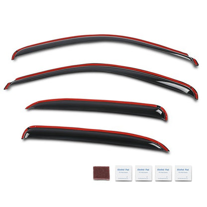 Solid Spare Rain Guards Window Visors Fit For 00-06 Chevy Tahoe/GMC Yukon/Cadillac Escalade