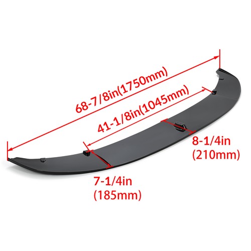 Solid Spare Front Bumper Lip Spoiler Splitter For 11-16 BMW F10 5 Series M Sport Gloss Black