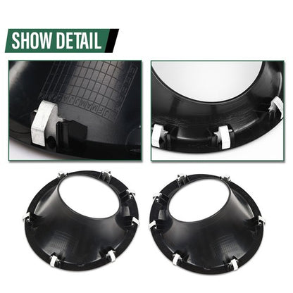 Solid Spare Front Bumper Fog Light Bezel Fit For 2010 2011 2012 2013 2014 Land Rover LR4