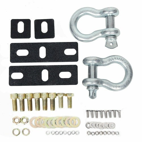 Solid Spare Front Bumper W/ Winch Plate D-Rings Rock Crawler For Jeep Wrangler 87-06 TJ YJ