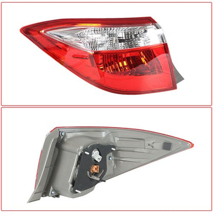 Solid Spare Red Driver & Passenger Rear Brake Tail Lights Fit For Toyota Corolla 2014-2016