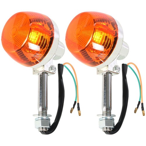 Solid Spare For Honda CT70 CT90 XL100 CB350 CM400 CB450 CB750 Turn Signal Light 8mm 12V Pair