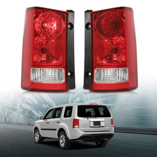 Solid Spare Fit For 2009-2015 Honda Pilot Tail Lights Brake Lamps Assembly w/ Bulbs