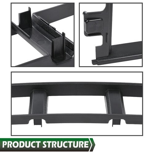 Solid Spare Fit For 18-20 Ford F150 Front Bumper Cover Lower Grille Trim Panel Black Plastic