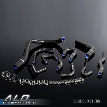 Solid Spare Black Silicone Radiator Hose Fit For 88-91 Civic/CRX EE EF/CR-X HF/ Si Base/DX