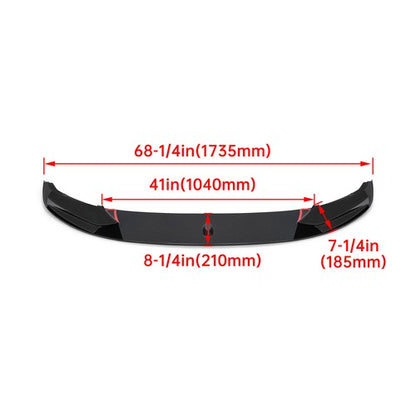 Solid Spare Front Bumper Lip splittle For 11-16 BMW F10 535i 528i 550i M Sport Carbon Fiber