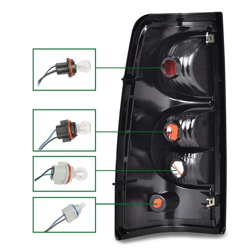 Solid Spare Fit For 03-06 Chevy Silverado 1500 2500 3500 Chrome Headlights+Tail Lights