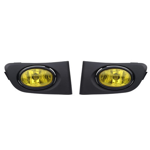 For 2001-2003 Honda Civic Yellow Lens Front Driving Fog Light Kit Harness+Switch