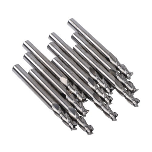Solid Spare For Aluminum 10 Pcs 1/4" Alu-Power 3 Flute Regular Length Carbide End Mill New