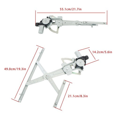 Solid Spare 751-780 For Mitsubishi Lancer I4 2.0L 2.4L 2008-2017 Front Left Window Regulator