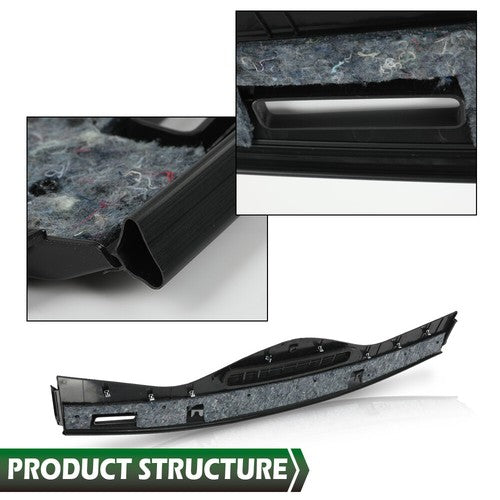 Solid Spare Upper Dash Trim Defroster Vent Panel Bezel Fit For 2005-2010 Pontiac G6 Black