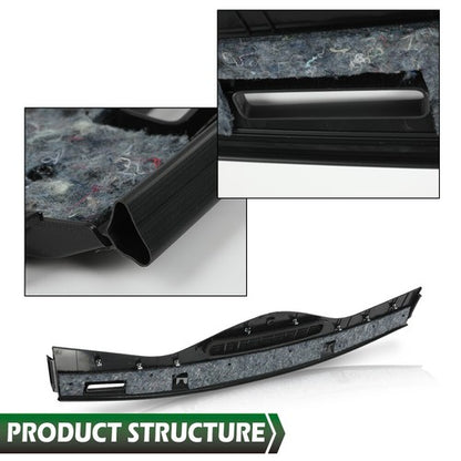 Solid Spare Upper Dash Trim Defroster Vent Panel Bezel Fit For 2005-2010 Pontiac G6 Black