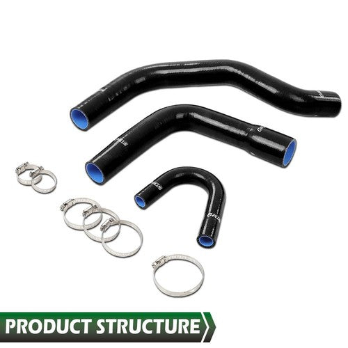 Solid Spare Fit For Jeep 72-81 AMC CJ5 CJ6 J10 J20 Wagoneer 304 360 V8 Silicone Hose Black
