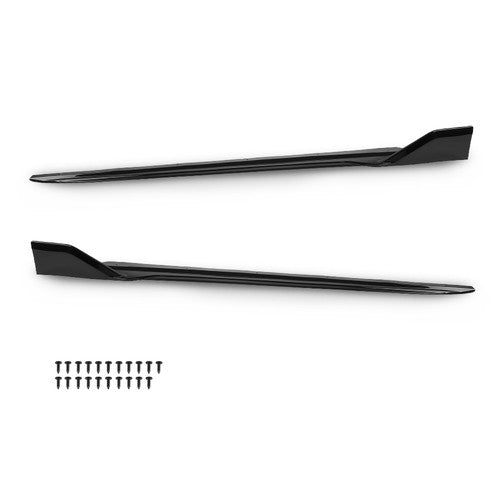 Solid Spare Side Skirts Extension Panel Fit For 2019-2025 BMW G05 X5 M Sport Gloss Black